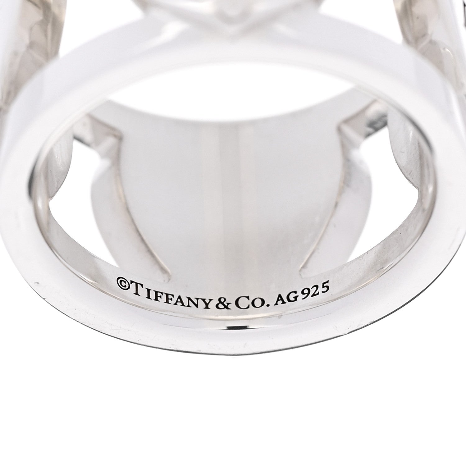 Tiffany Sterling Silver Return to Tiffany Heart Wide Band Ring 47