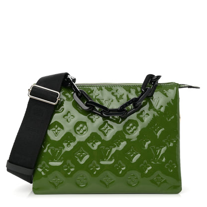 Louis Vuitton Patent Embossed Monogram Coussin PM Green Black 1 of 14