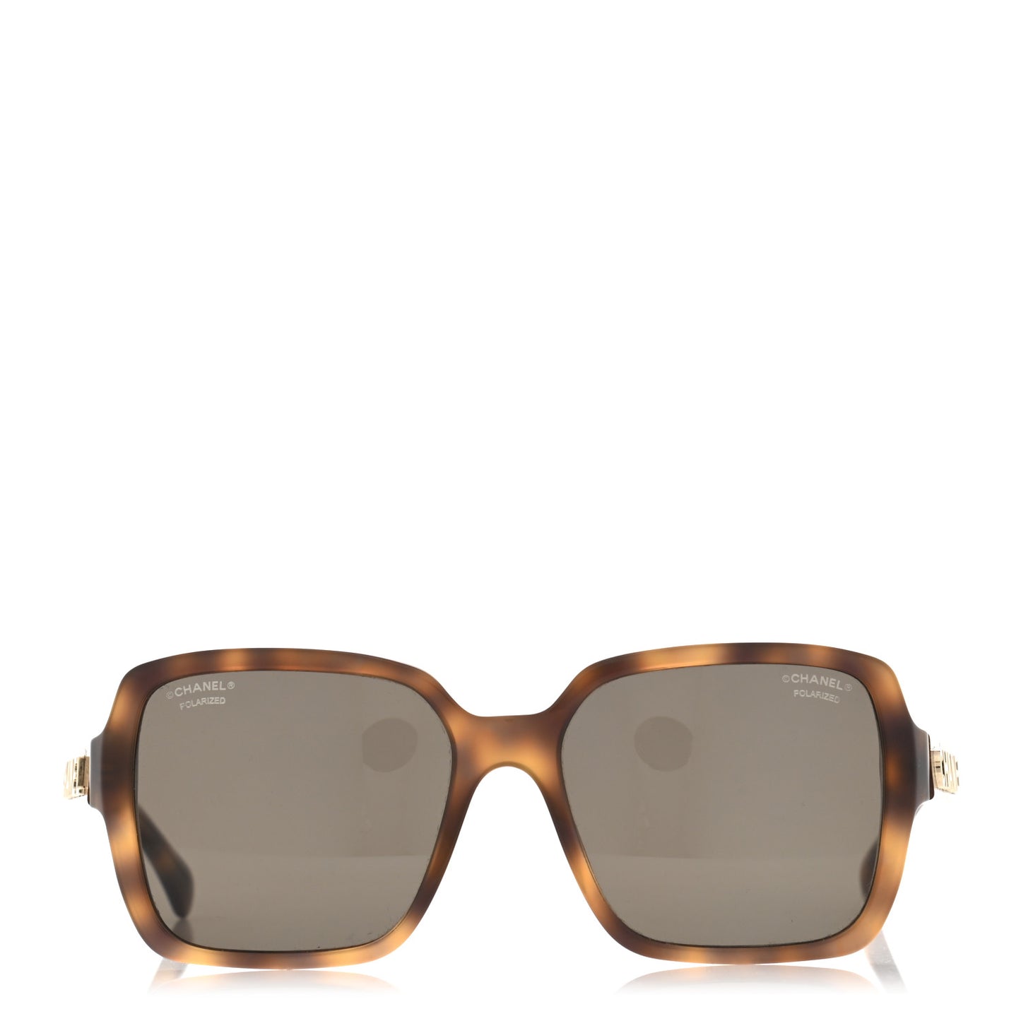 Acetate Polarized Square Sunglasses 5408 Brown