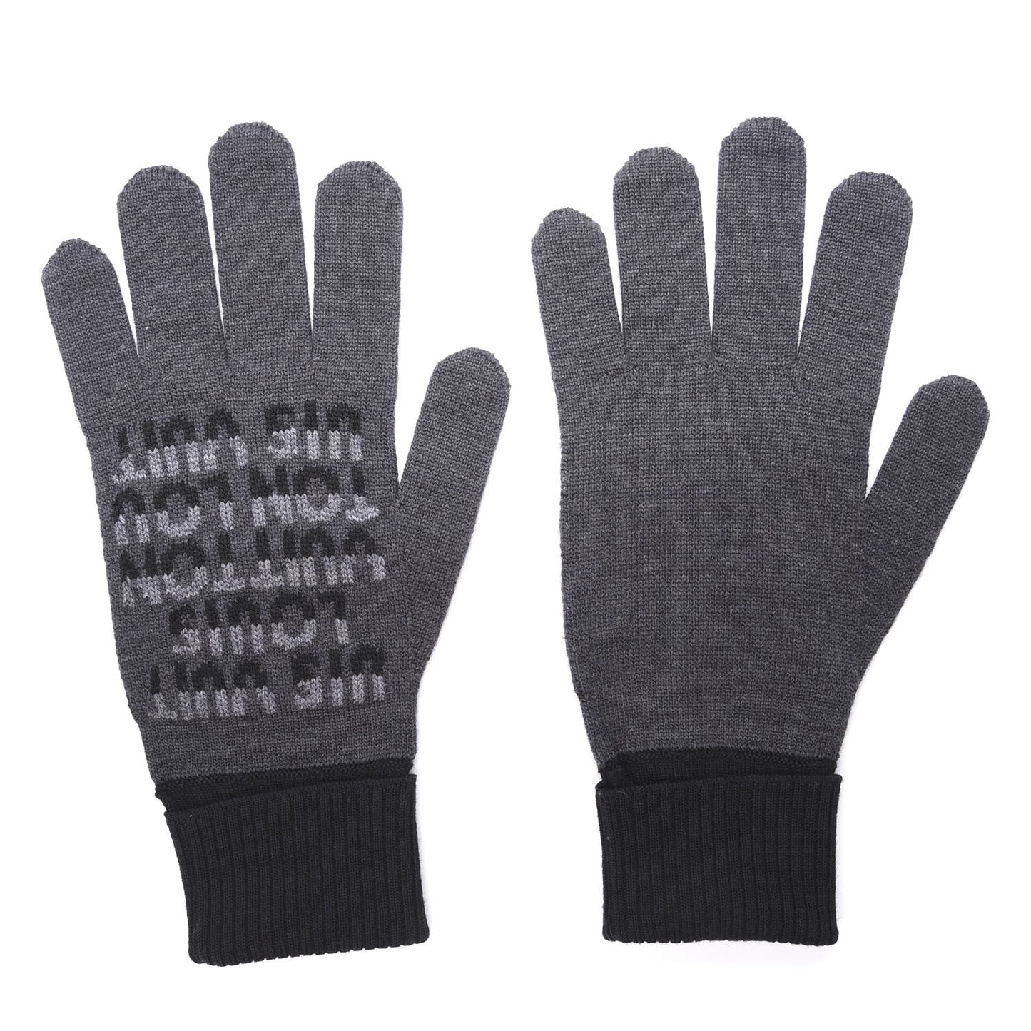 Wool Logo Gloves Grey