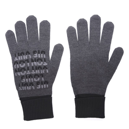 Louis Vuitton Wool Logo Gloves Grey 1 of 4