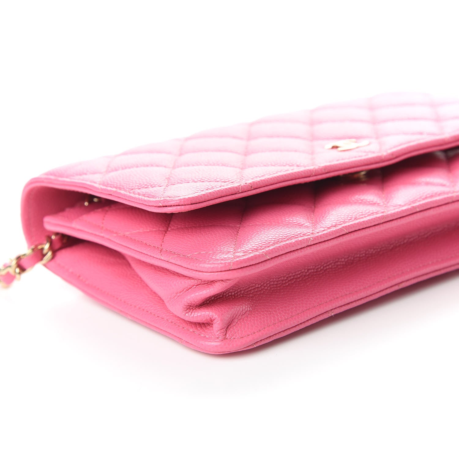 Chanel Caviar Quilted Wallet on Chain WOC Pink 5 of 10