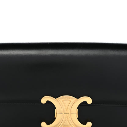 Celine Shiny Calfskin Triomphe Shoulder Bag Black 8 of 12