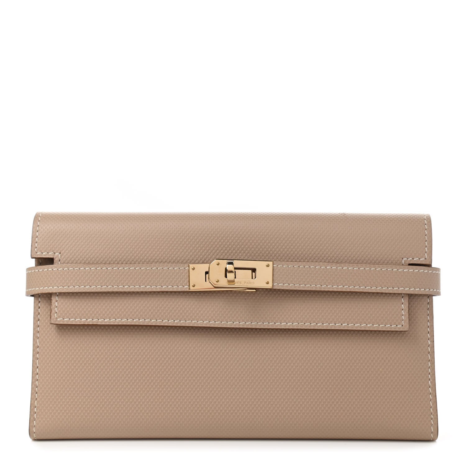 Hermes Grain d'H Kelly Longue Wallet Argile 1 of 8