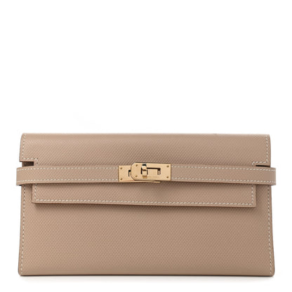 Hermes Grain d'H Kelly Longue Wallet Argile 1 of 8