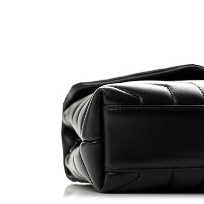 Saint Laurent Calfskin Y Quilted Monogram Monochrome Toy Loulou Crossbody Bag Black 8 of 11