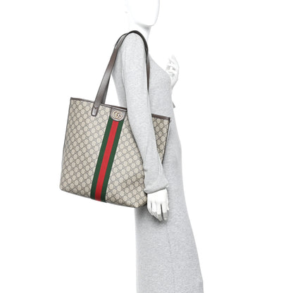 Gucci GG Supreme Monogram Medium Ophidia Tote Bag Brown 2 of 11