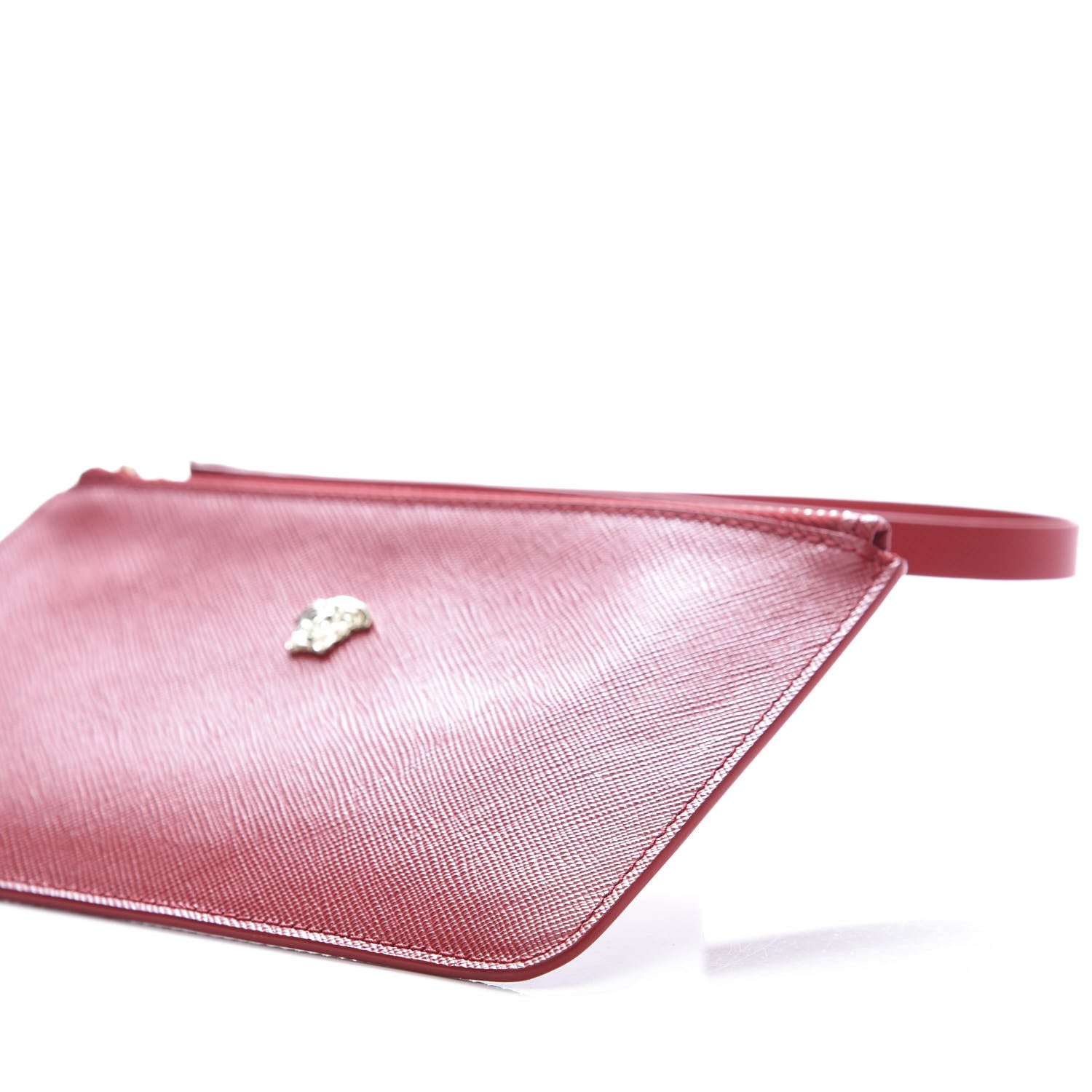 Versace Saffiano Medusa Wrist Pouch Red 8 of 9