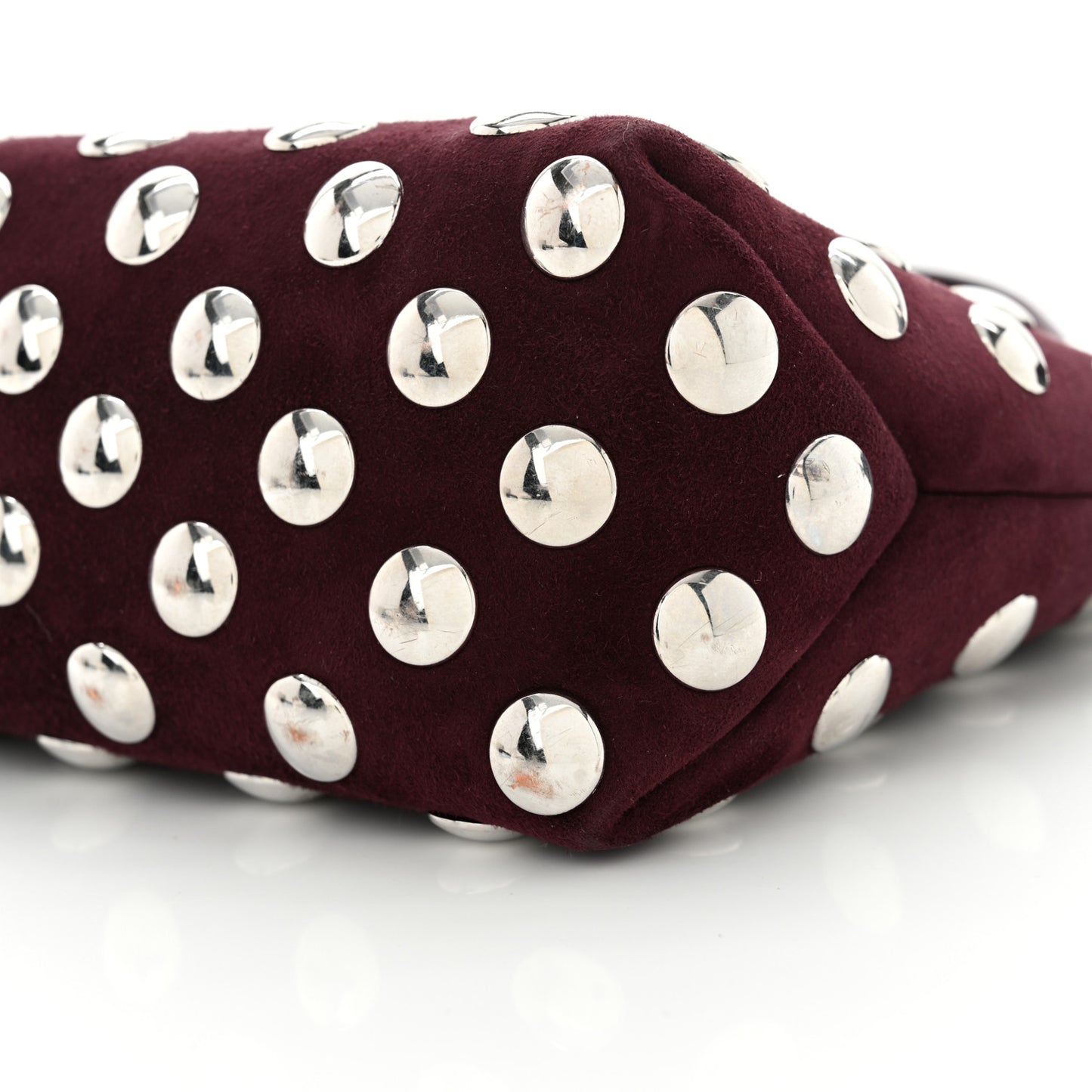 Suede Studded Lina Crossbody Bag Rouge Noir