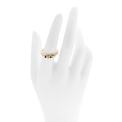 Christian Dior Metal Crystal DIO(R)EVOLUTION Ring 56 7.5 Gold 2 of 4