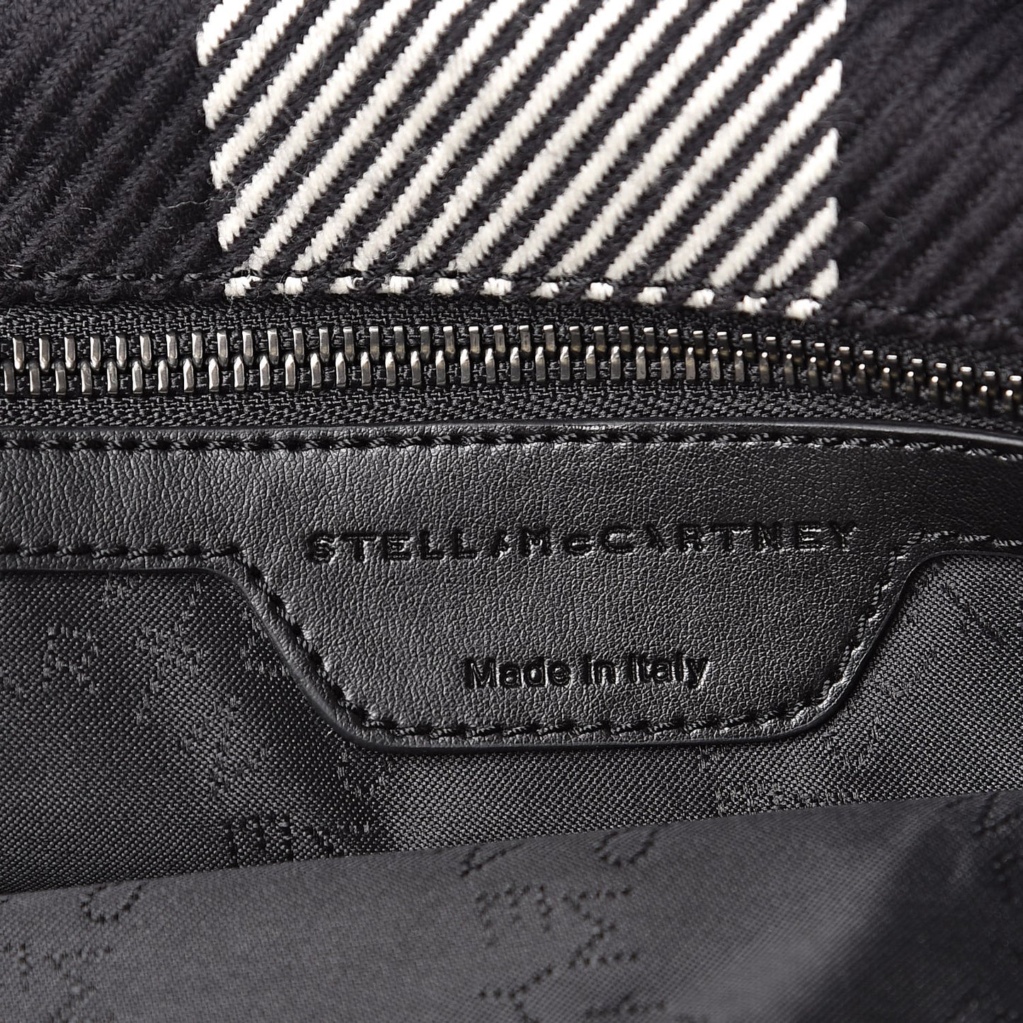 Wool Plaid Falabella Fold Over Tote Black