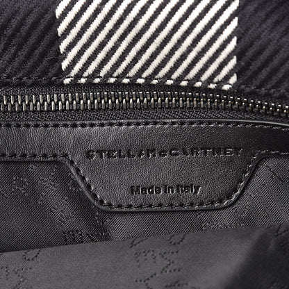 Stella McCartney Wool Plaid Falabella Fold Over Tote Black 6 of 8