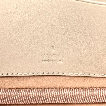 Gucci Calfskin Matelasse Mini GG Marmont Chain Crossbody Bag Mystic White 8 of 14