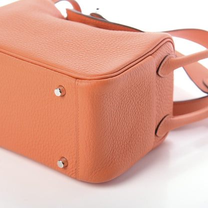 Hermes Taurillon Clemence Mini Lindy 20 Orange 9 of 9