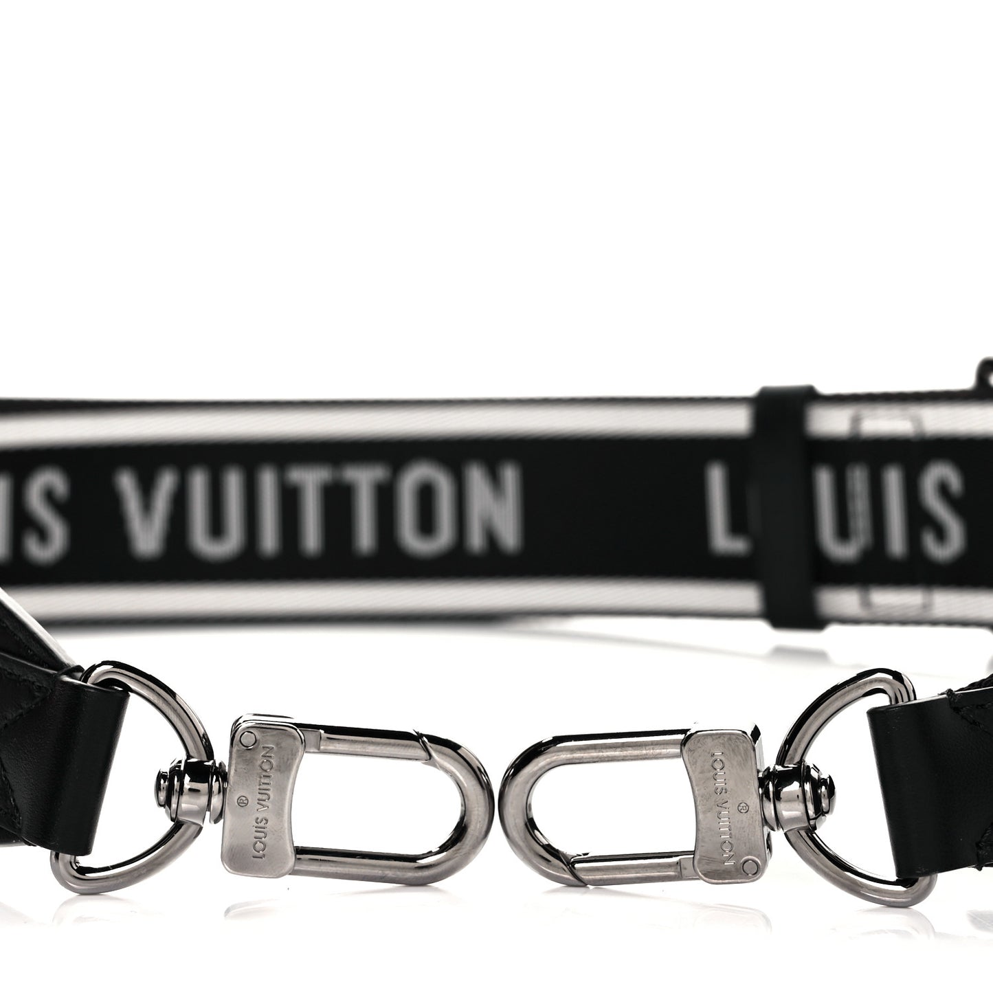 Nylon Jacquard Sporty Bandouliere Shoulder Strap Black