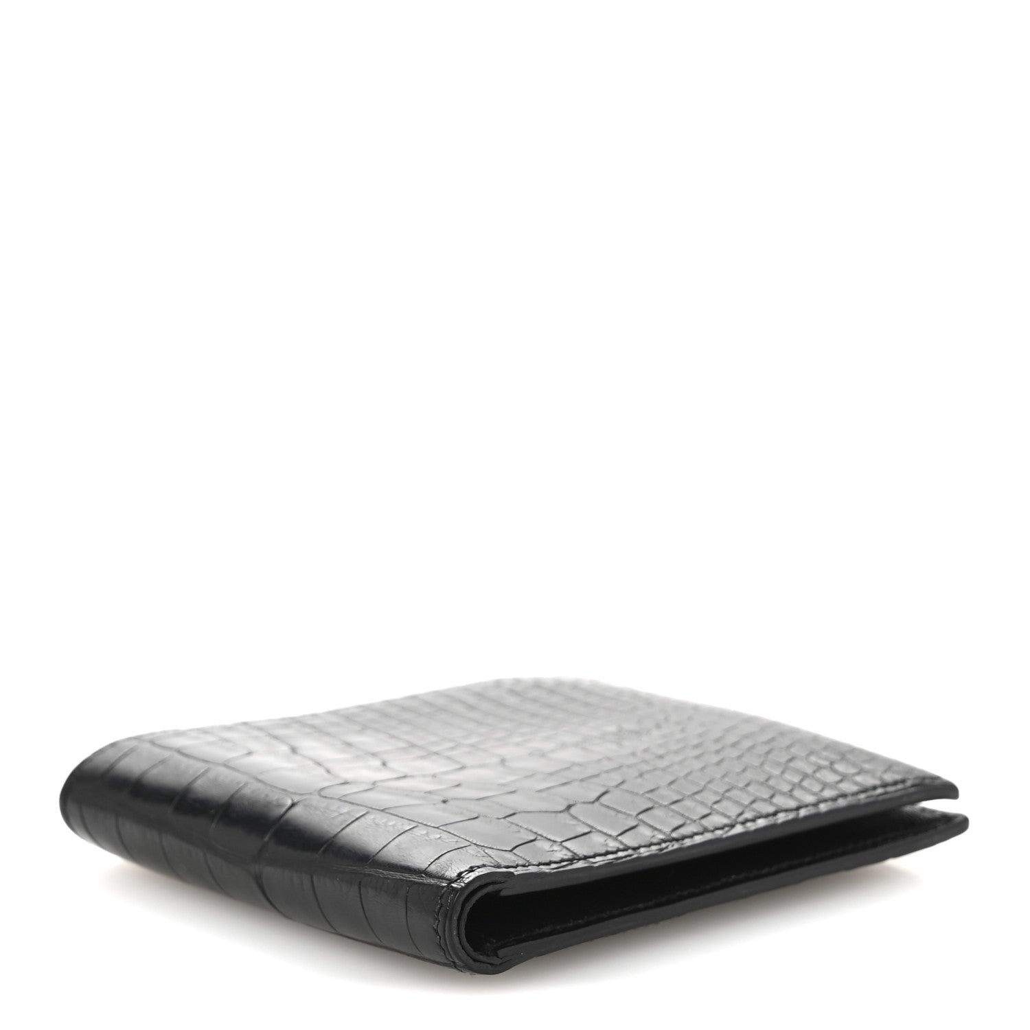 Hermes Matte Alligator MC2 Copernic Compact Wallet Black 4 of 8