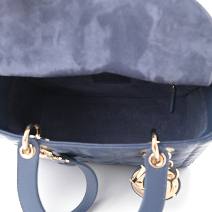 Christian Dior Lambskin Cannage Medium Lady Dior Blue 4 of 7