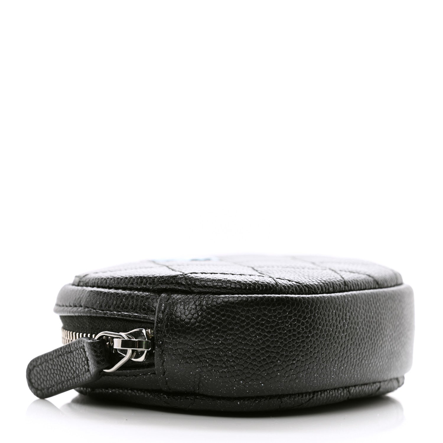 Chanel Iridescent Caviar Quilted Zip Around Classic Coin Purse Black 4 of 7