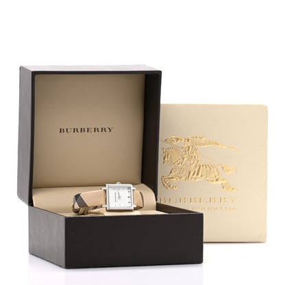 Burberry Stainless Steel Calfskin 24mm Nova Check Quartz Watch BU2016 5 of 5
