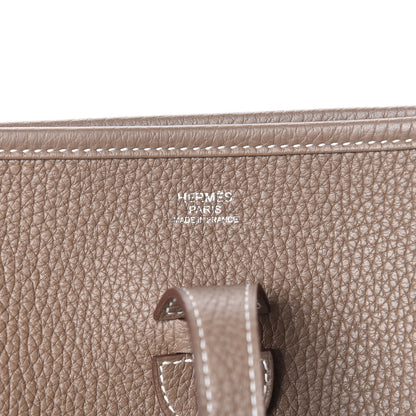 Hermes Taurillon Clemence Evelyne III PM Etoupe 6 of 11