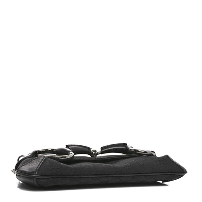 Gucci Monogram Horsebit Chain Clutch Black 4 of 13
