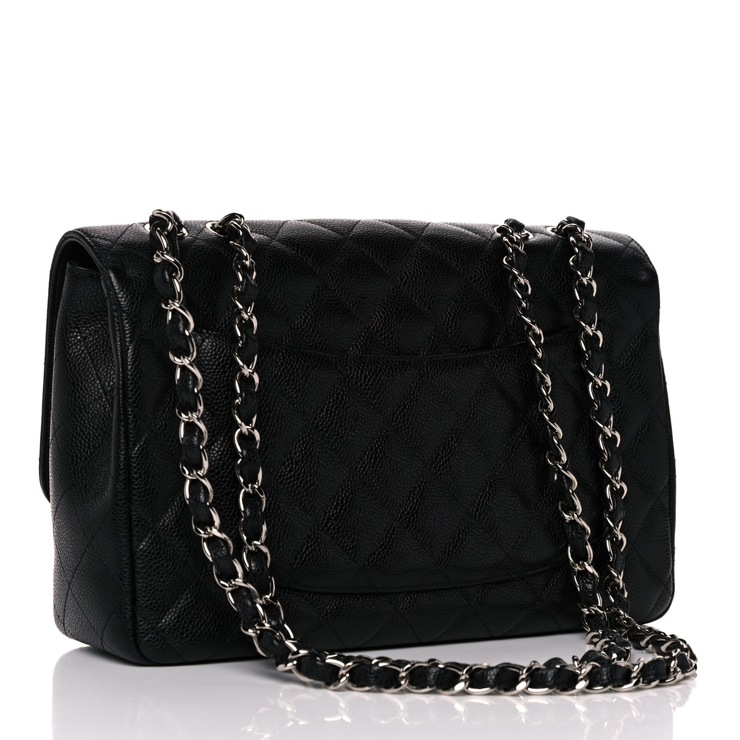 Caviar Quilted Jumbo Single Flap Black
