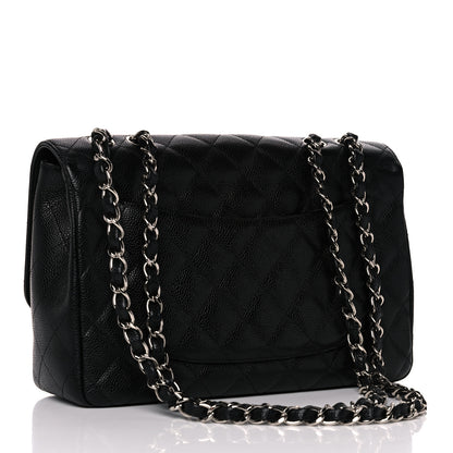 Chanel Caviar Quilted Jumbo Single Flap Black 3 of 10