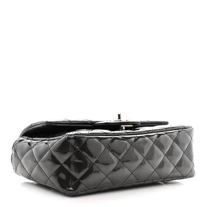Chanel Striated Patent Quilted Mini Rectangular Flap Black 4 of 11
