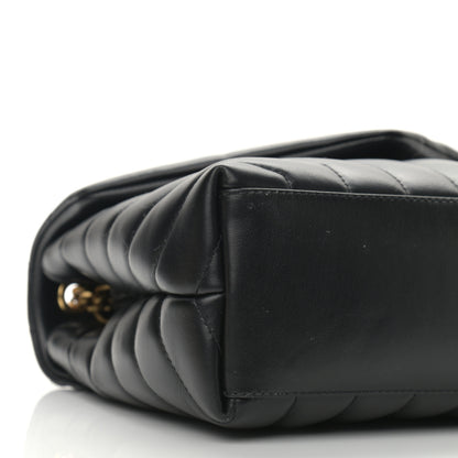 Saint Laurent Calfskin Y Quilted Monogram Small Loulou Chain Satchel Black 11 of 13