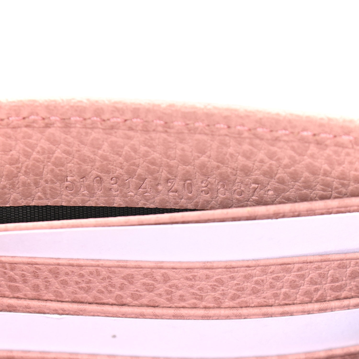 Gucci Dollar Calfskin Interlocking G Chain Wallet Soft Pink 7 of 9
