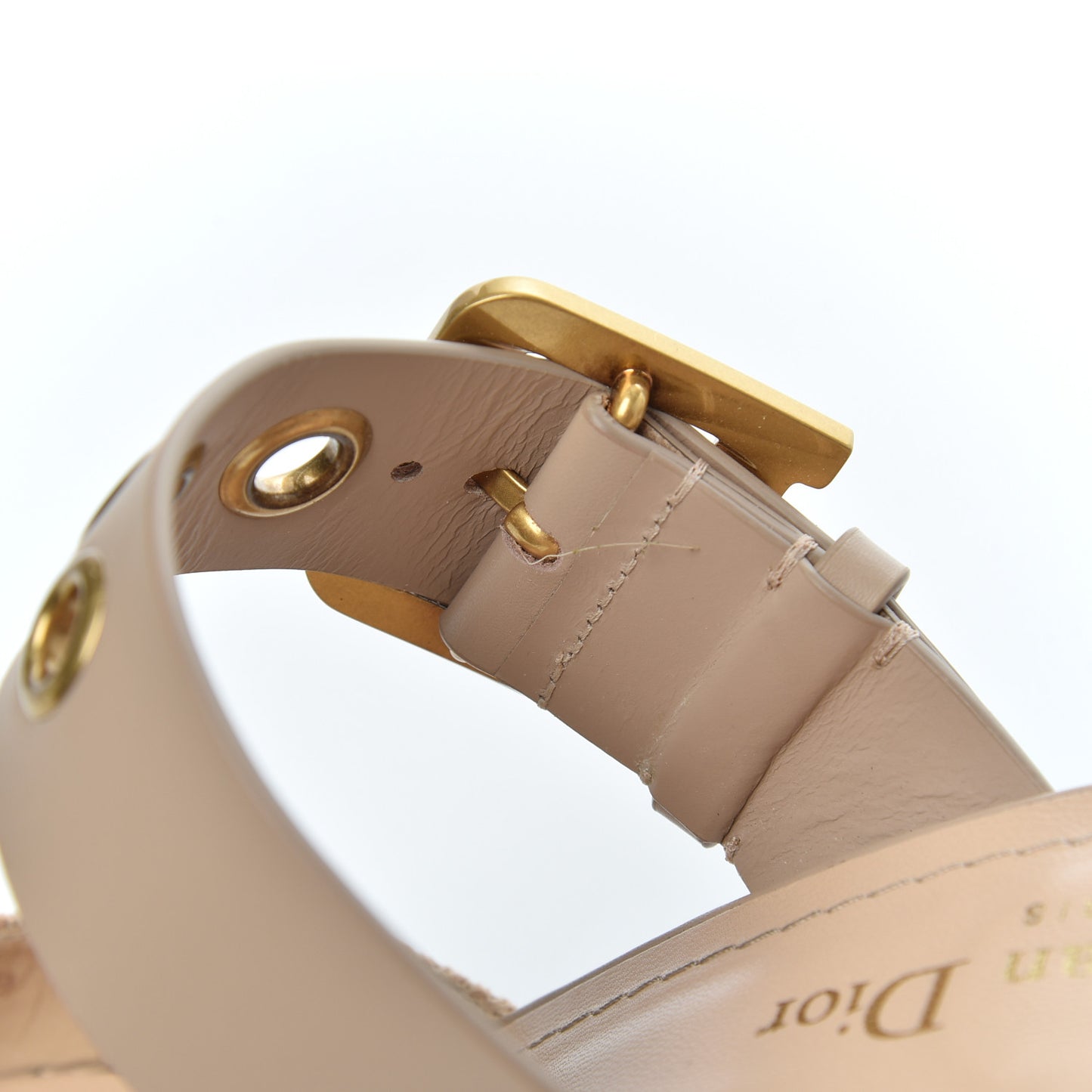 Technical Fabric Calfskin D-Dior 65mm Mules 39 Nude