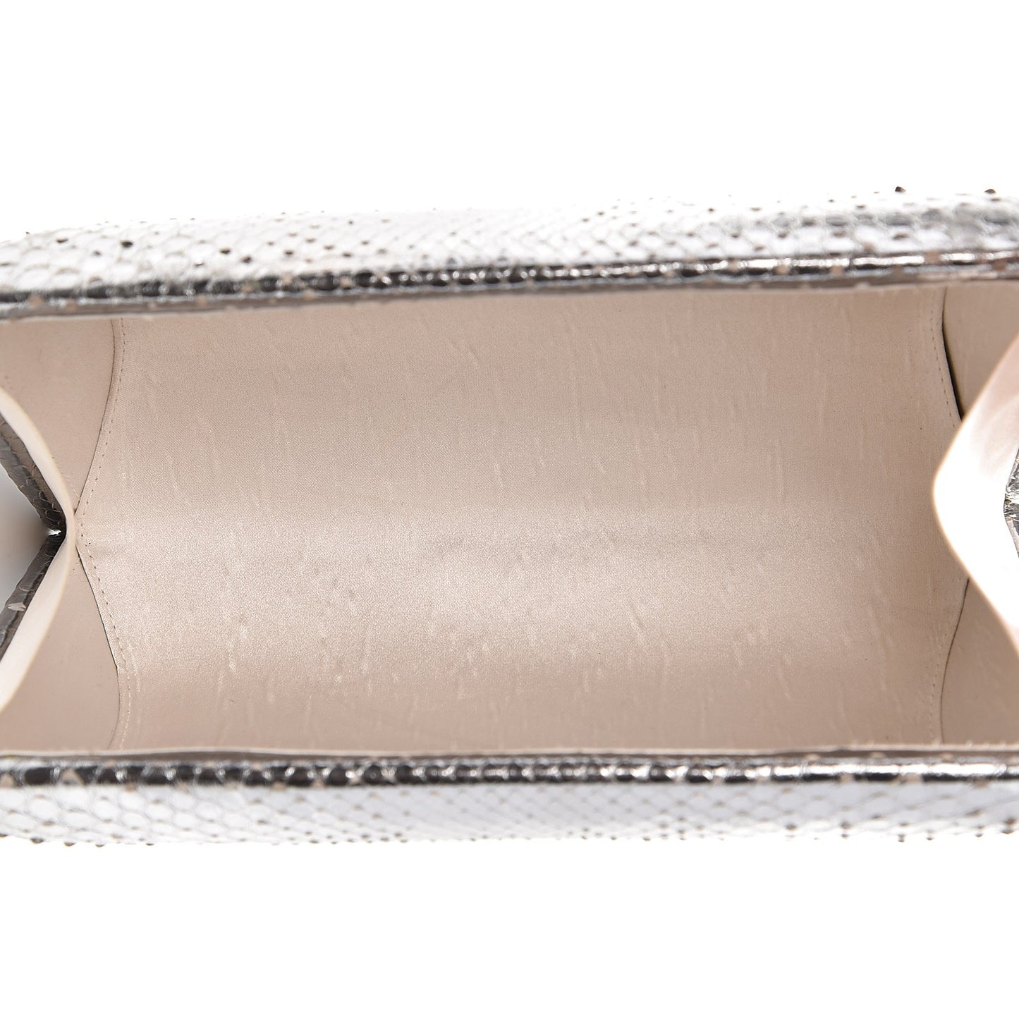 Python Clutch Silver