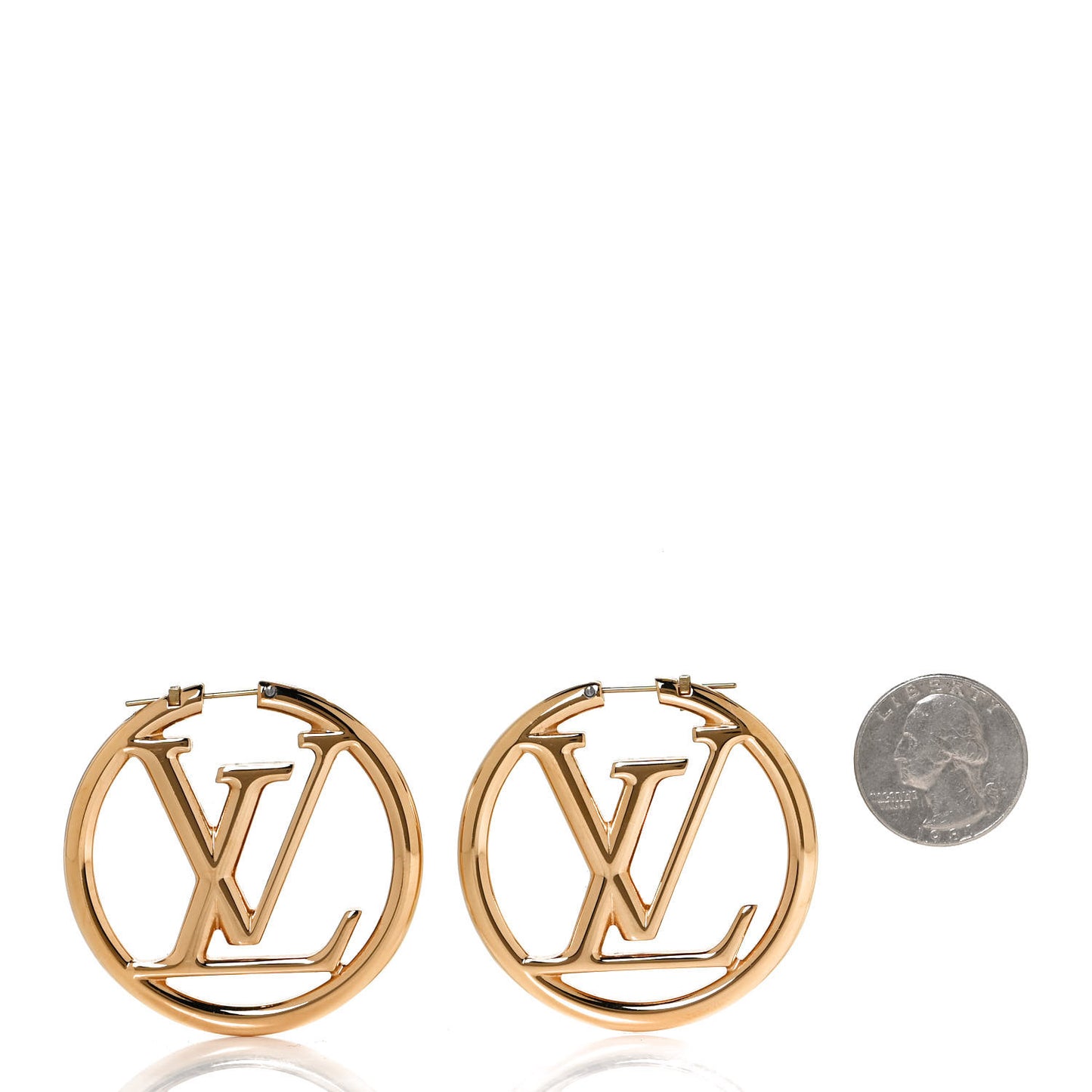 Metal Louise Hoop Earrings Gold