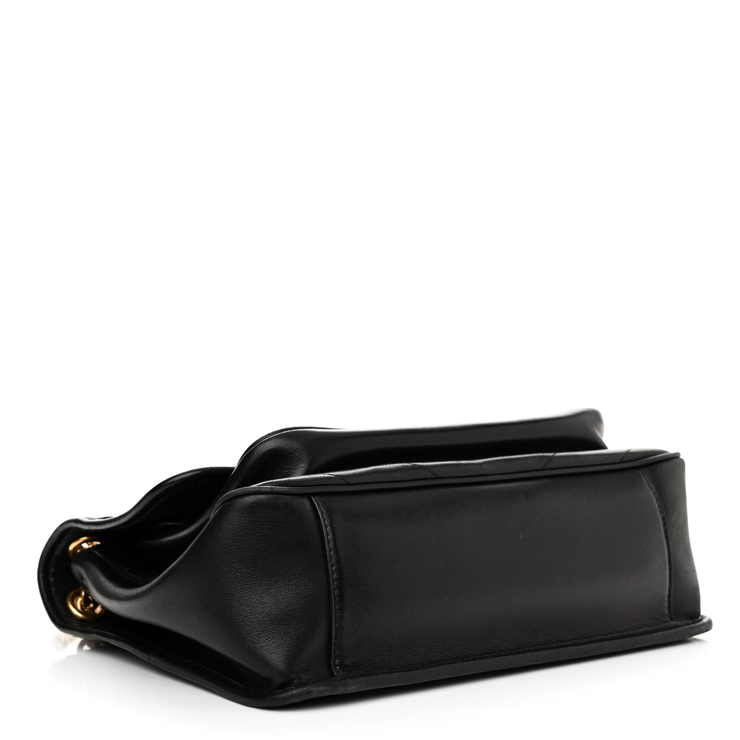 Lambskin Matelasse Monogram Medium Niki Chain Satchel Black