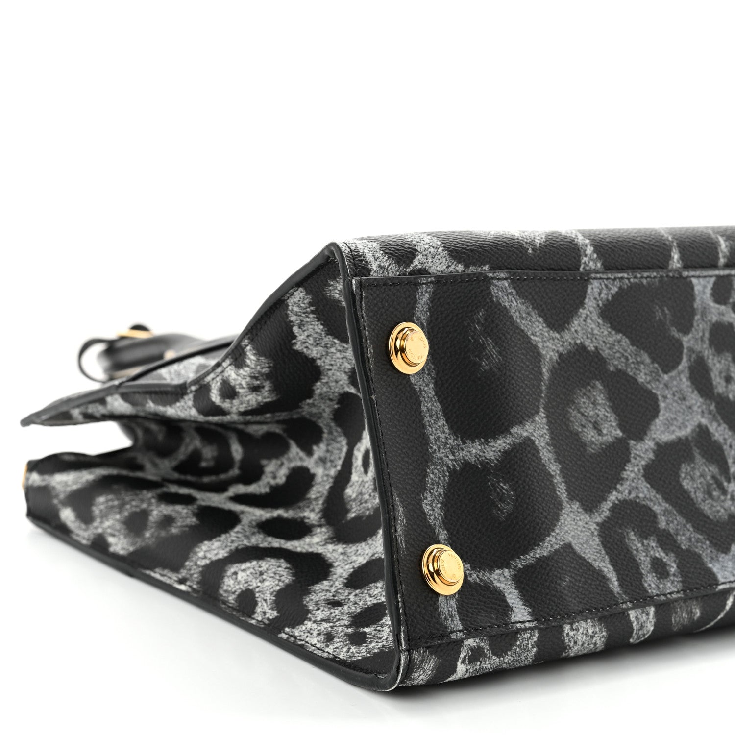 Louis Vuitton Canvas Calfskin Wild Animal Print City Steamer MM Black 8 of 12