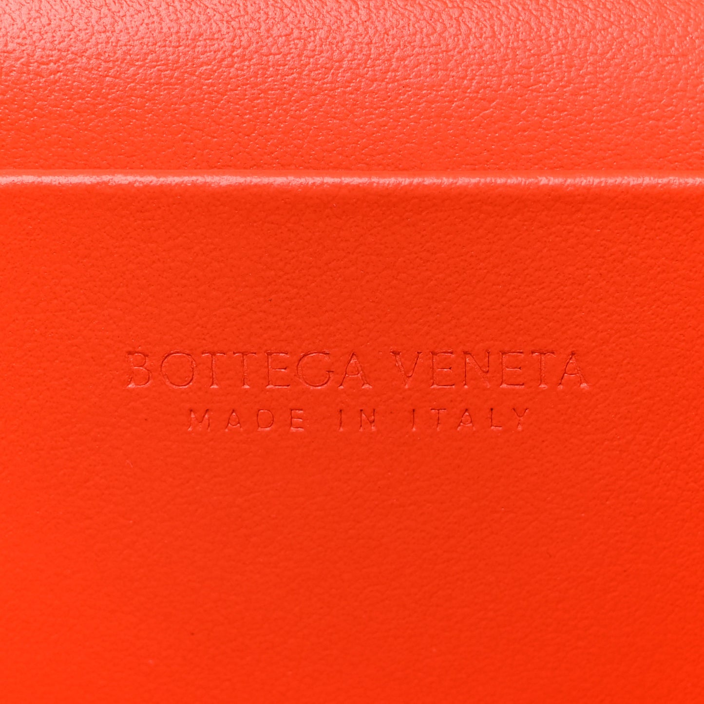Calfskin Intrecciato Bang Bang Vanity Case Orange