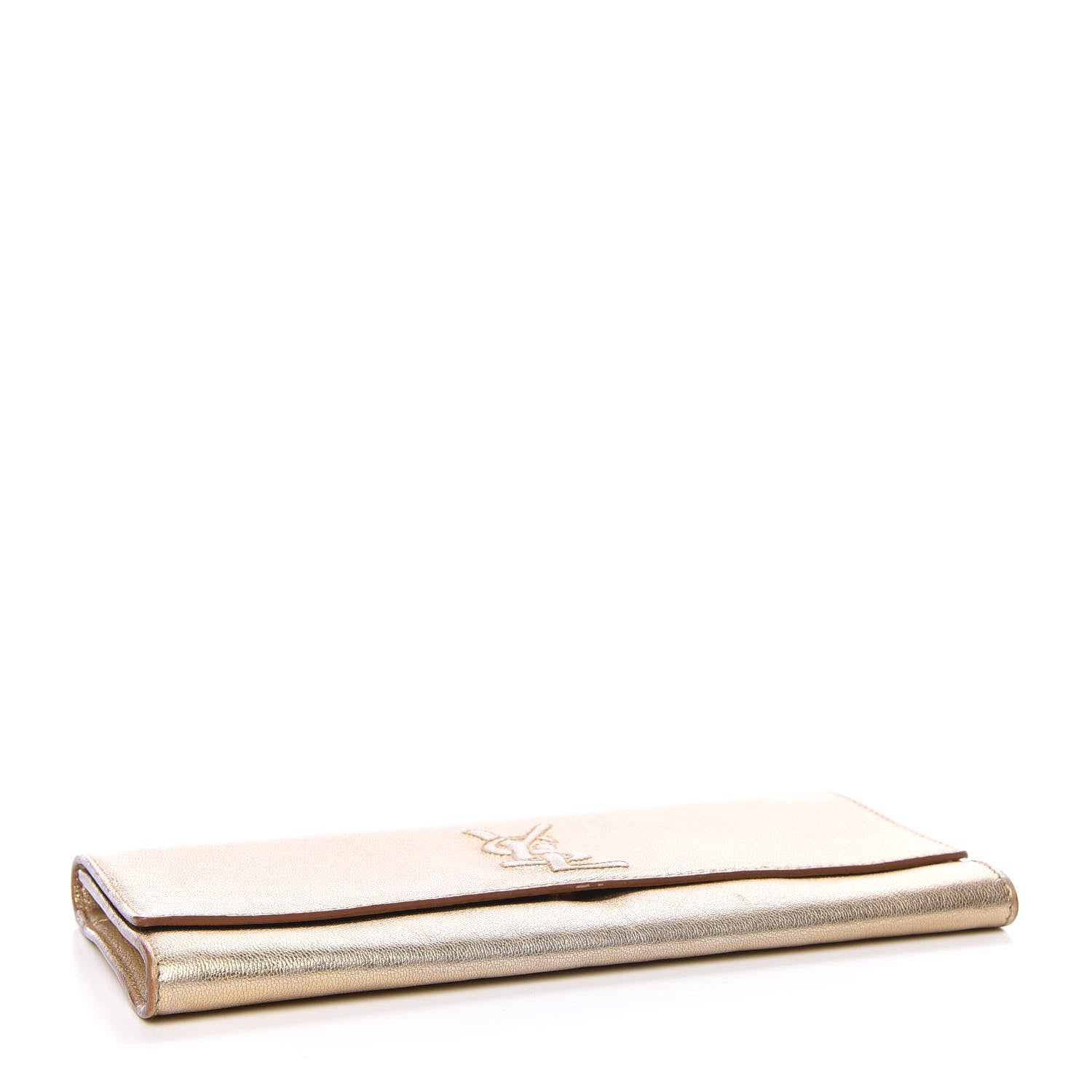 Saint Laurent Metallic Goatskin Small Belle De Jour Clutch Gold 4 of 15