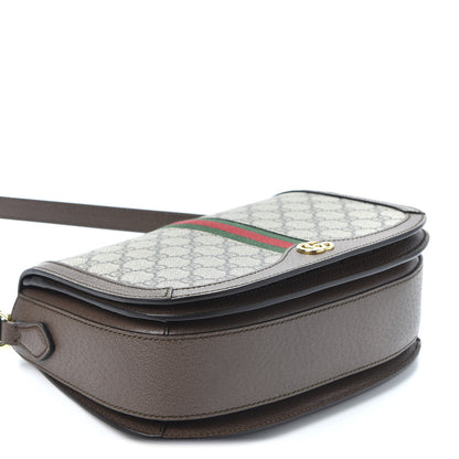 Gucci GG Supreme Monogram Web Small Ophidia Flap Messenger Bag Brown 3 of 10