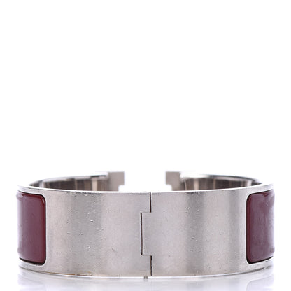 Hermes Enamel Wide Clic Clac H Bracelet PM Rouge H 3 of 5