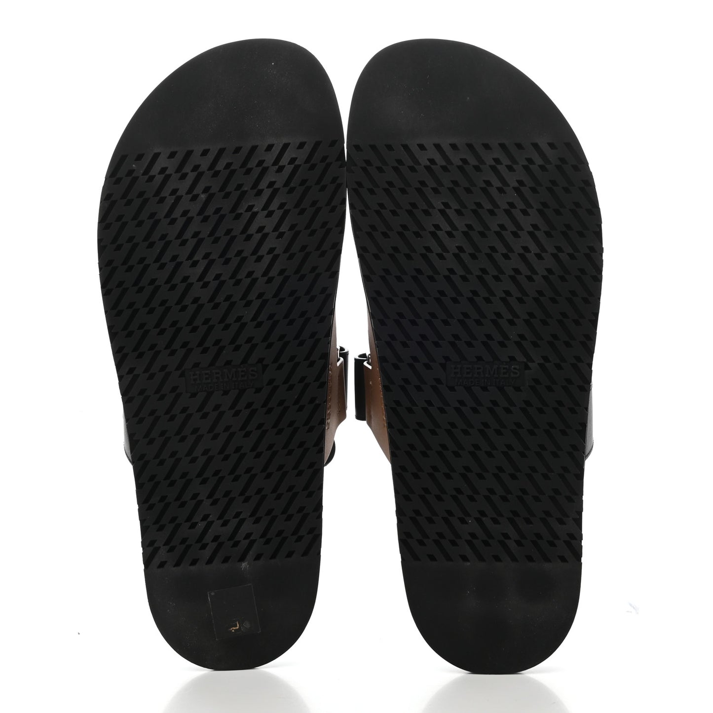 Calfskin Mens Chypre Sandals 45 Naturel Safari Black