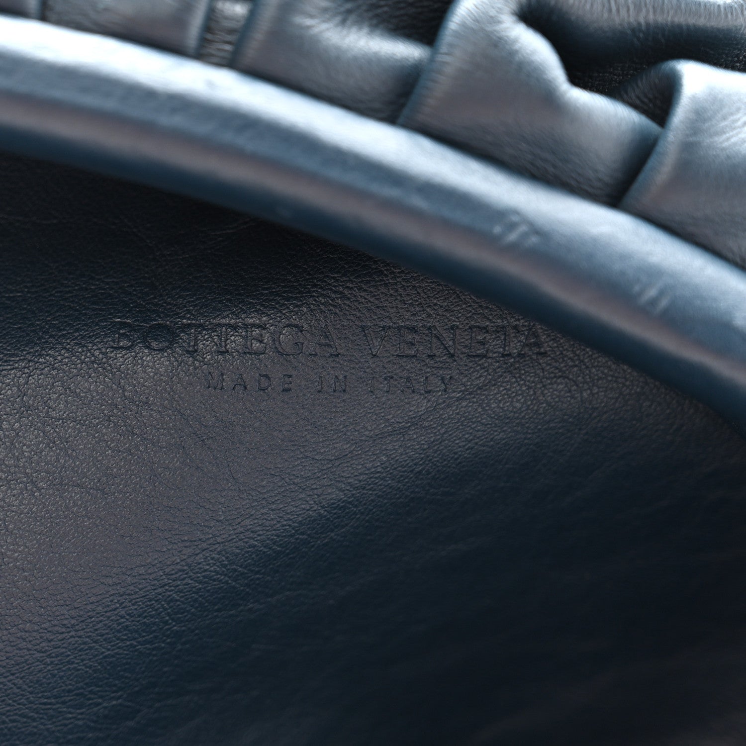 Bottega Veneta Smooth Butter Calf The Pouch Oversized Clutch Deep Blue 6 of 7