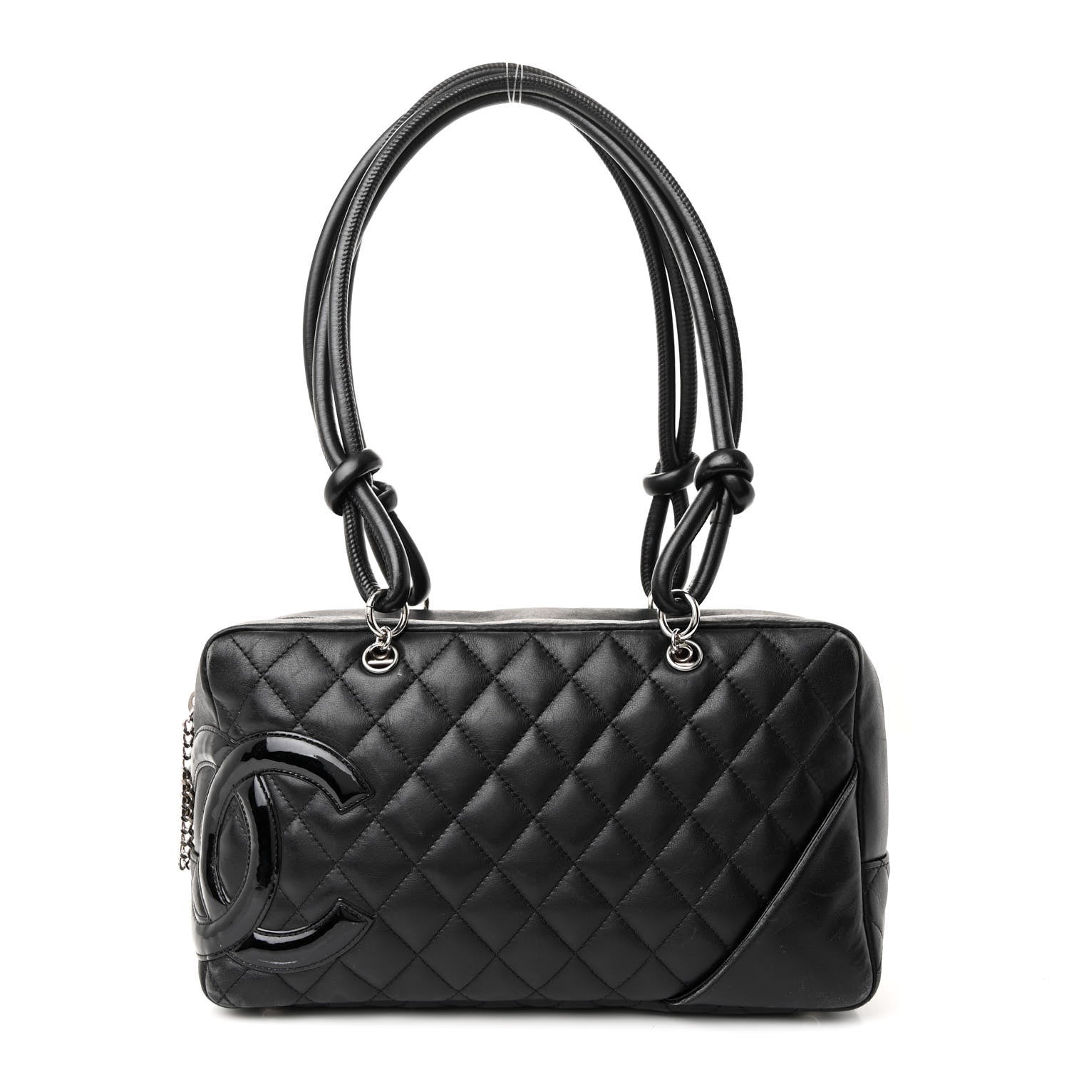 Chanel Calfskin Quilted Large Cambon Bowler Black 1 of 11