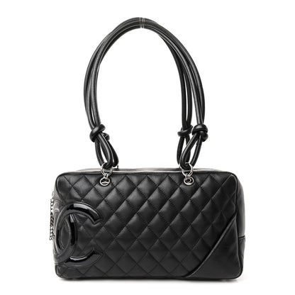 Chanel Calfskin Quilted Large Cambon Bowler Black 1 of 11