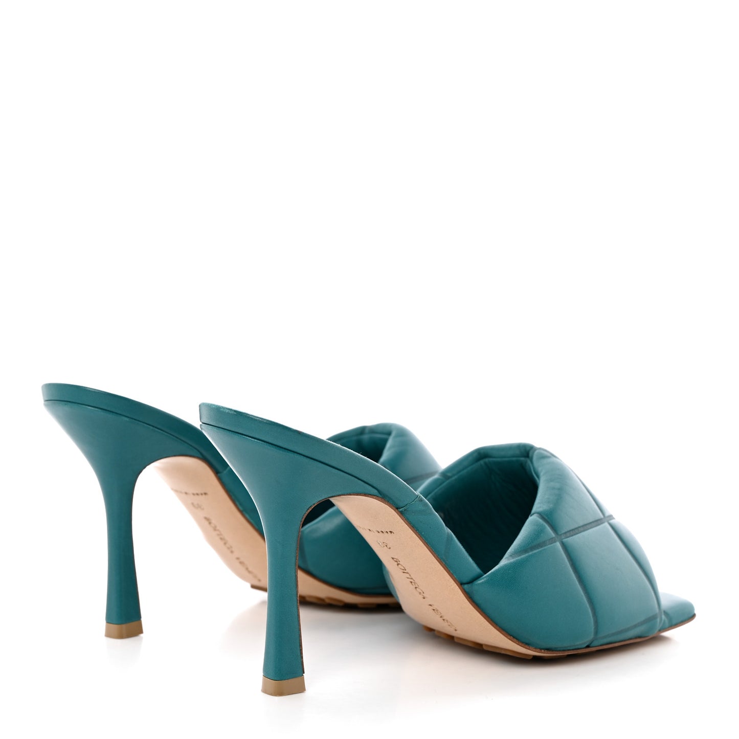 Nappa Quilted Rubber Lido Mule Sandals 39 39 Duck Green