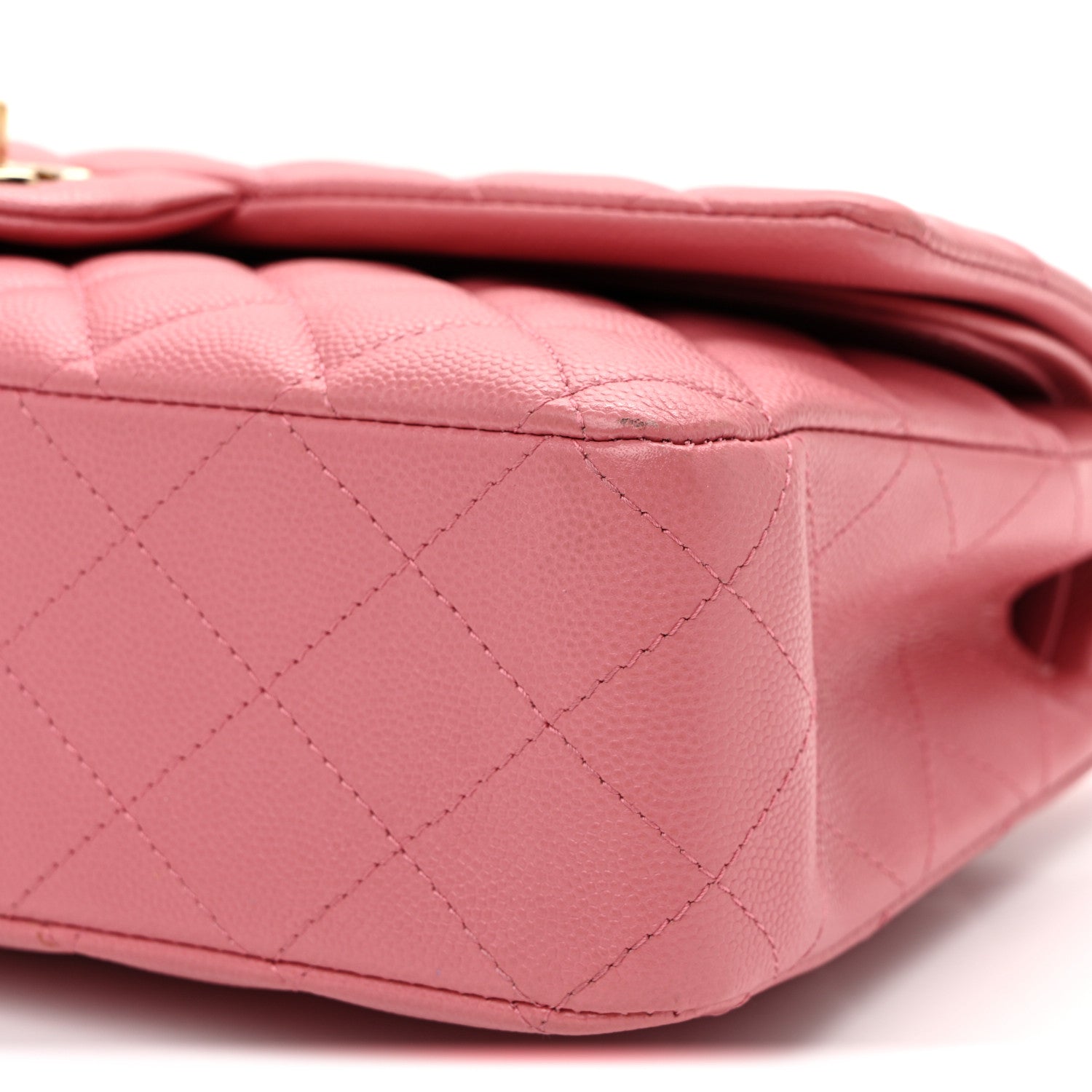 Chanel Caviar Quilted Medium Double Flap Pink 10 of 12