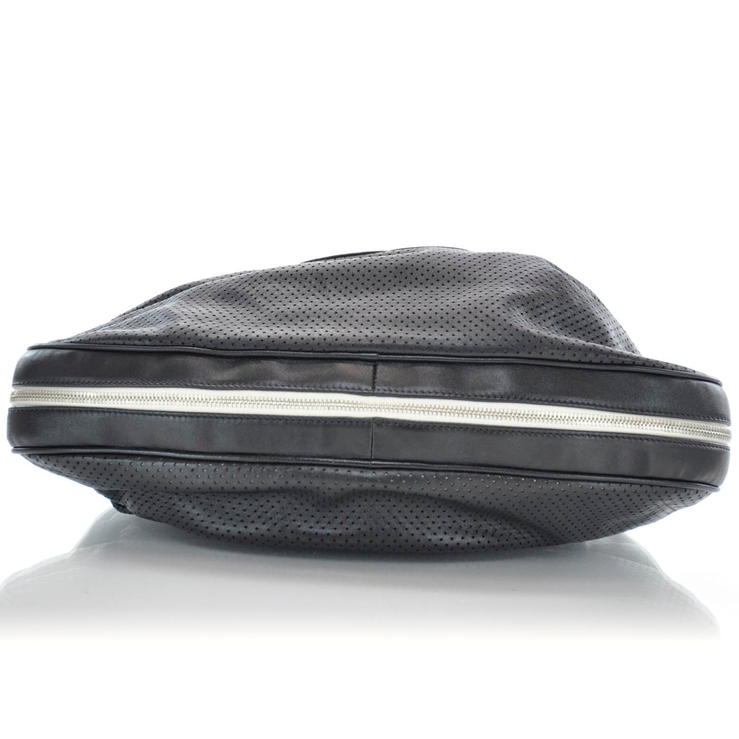 Perforated Baseball Spirit Ligne Hobo Black