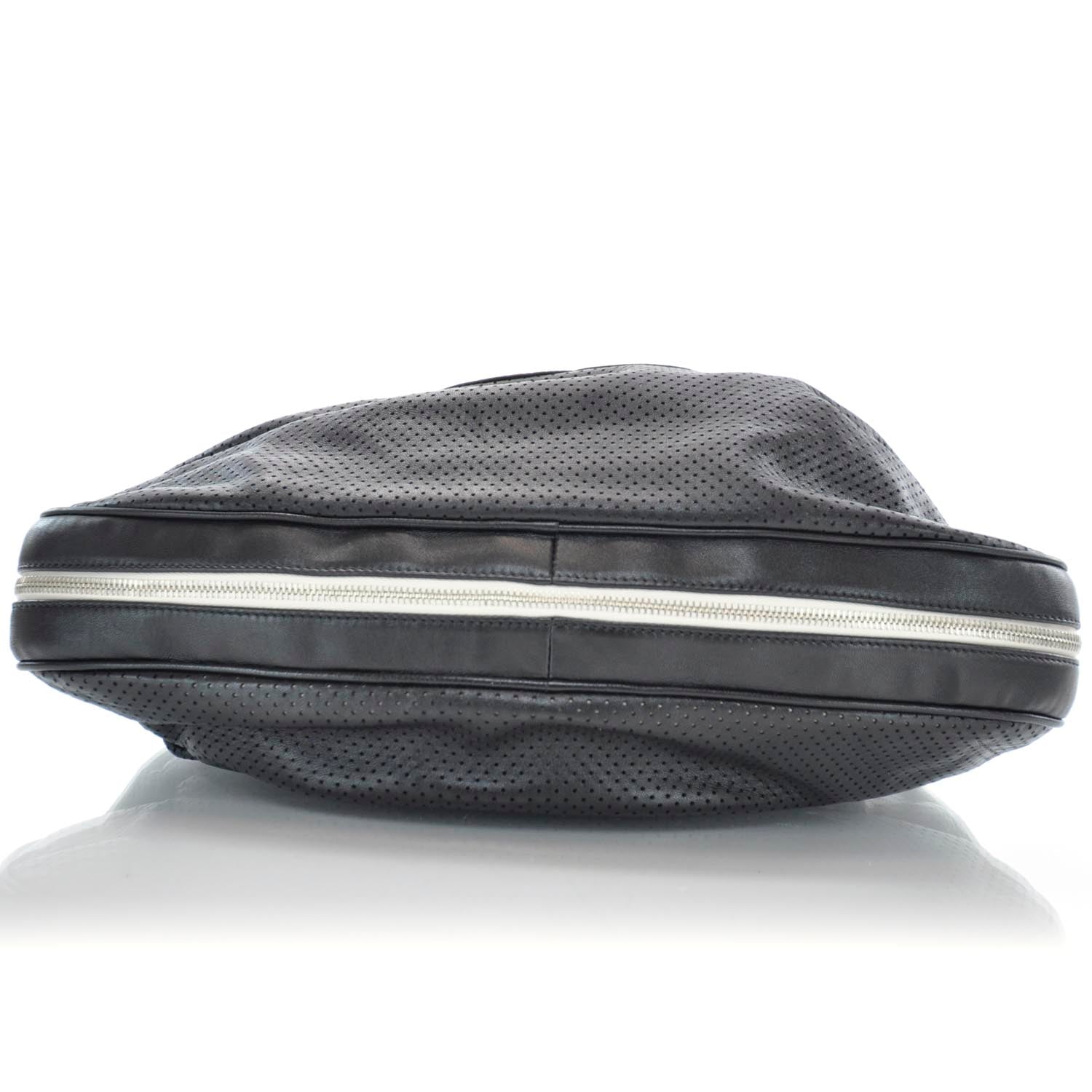 Chanel Perforated Baseball Spirit Ligne Hobo Black 6 of 10