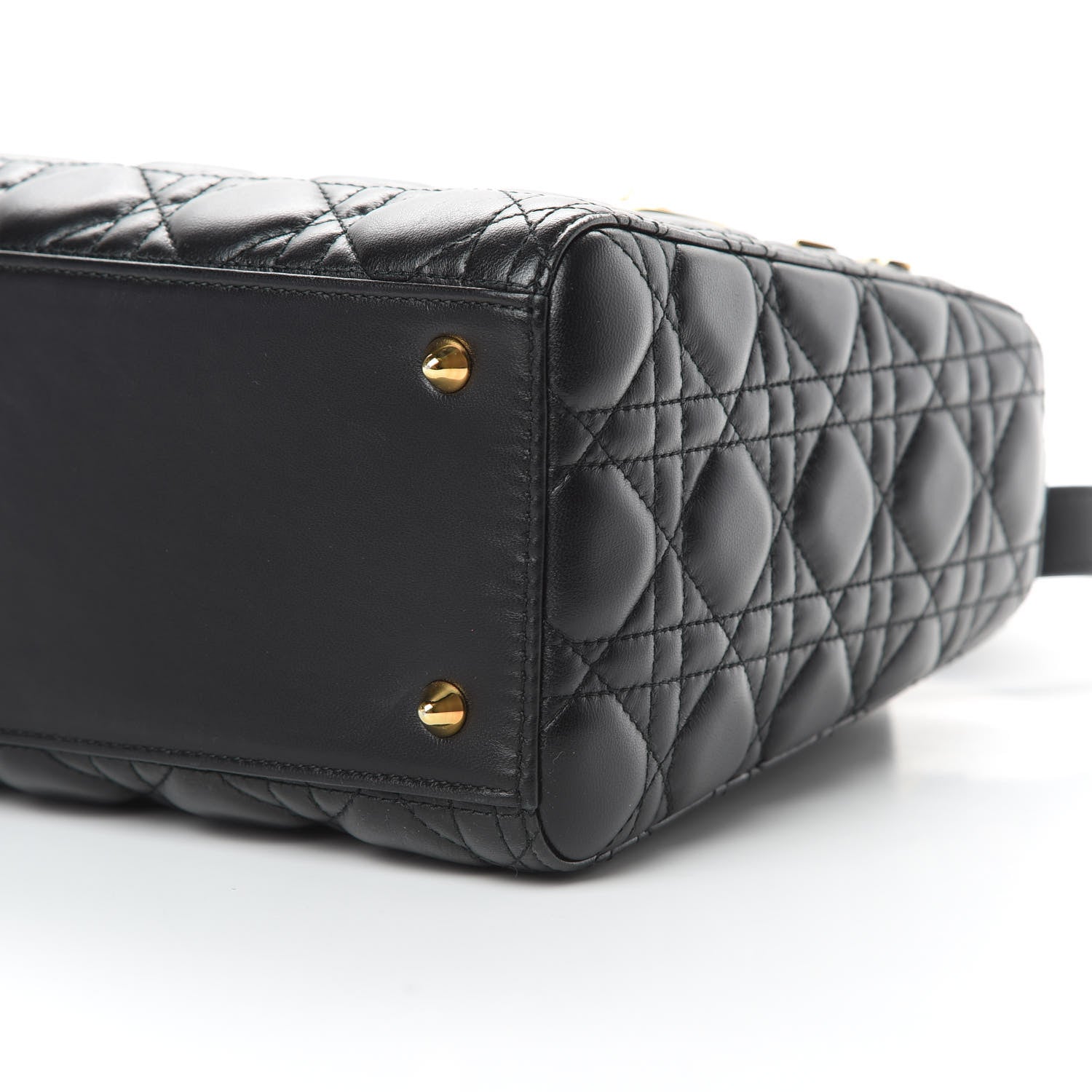Christian Dior Lambskin Cannage Medium Lady Dior Black 11 of 13