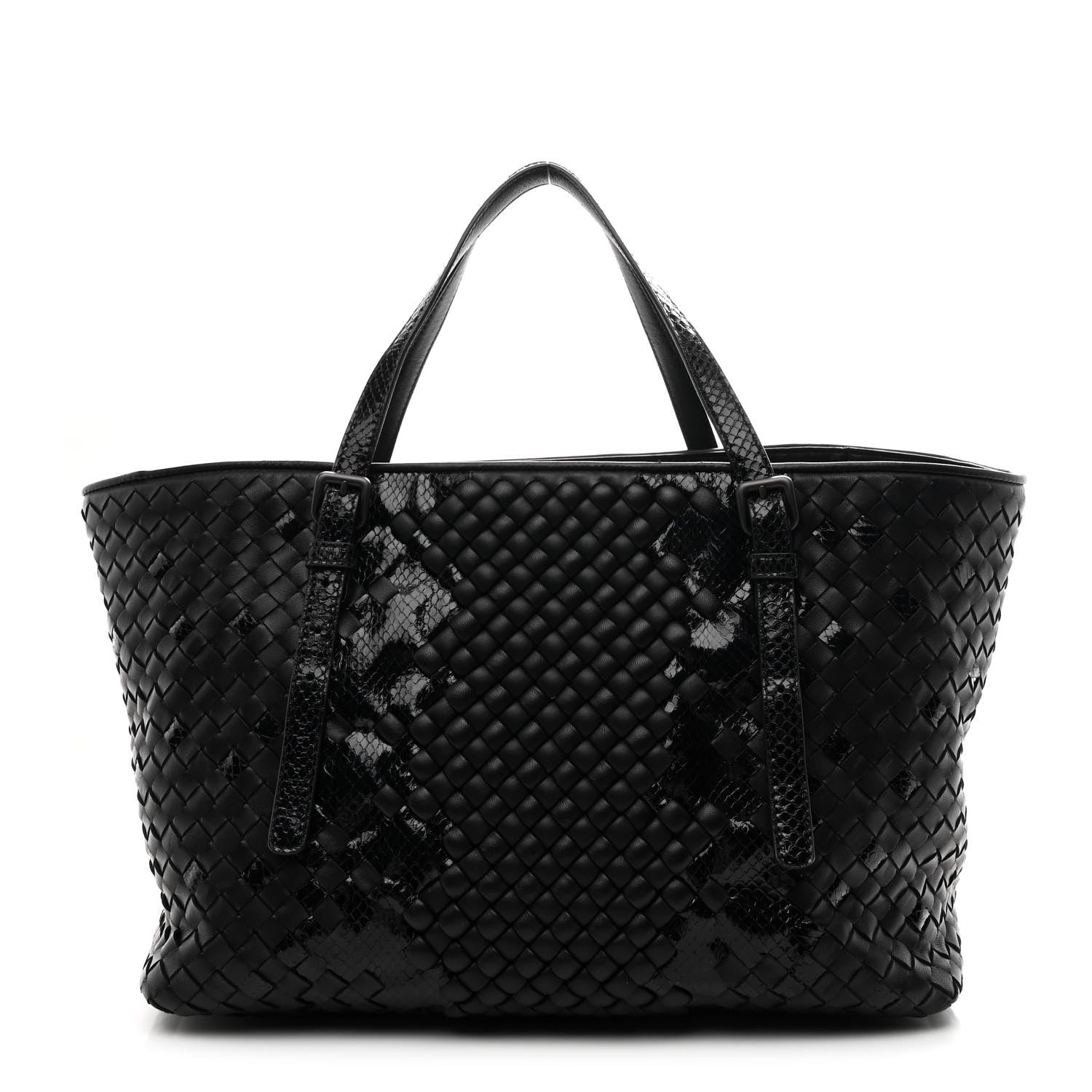 Bottega Veneta Nappa Ayers Intrecciato Medium Seamless Tote Black 1 of 10