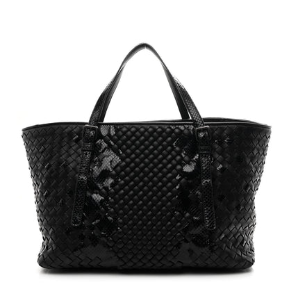 Bottega Veneta Nappa Ayers Intrecciato Medium Seamless Tote Black 1 of 10
